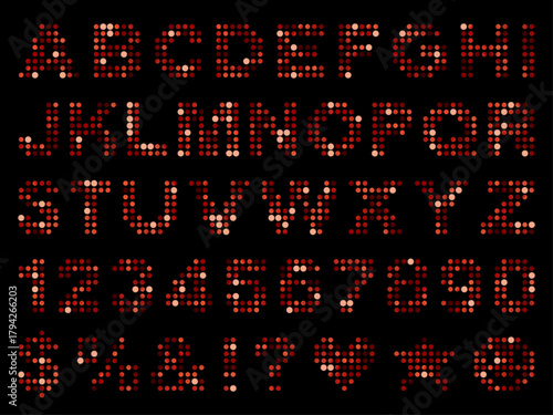 ミラータイル3、文字、10赤