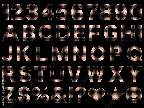 ミラータイル3、文字2、8桃金