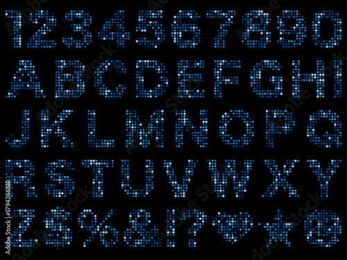 ミラータイル3、文字2、15青