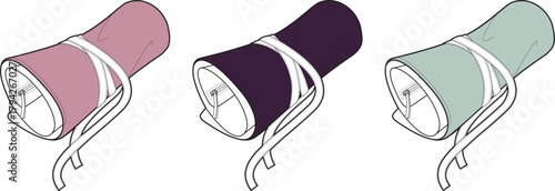 Colorful bonnet illustrations showcasing diverse designs for stylish headwear and fashion accessories