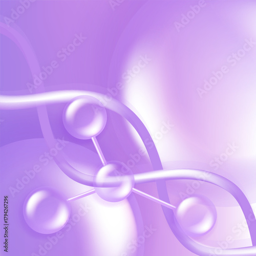 Hyaluronic acid and Niacinamide hair and skin solutions ad, purple collagen serum drop with cosmetic advertising background ready to use, illustration vector.	