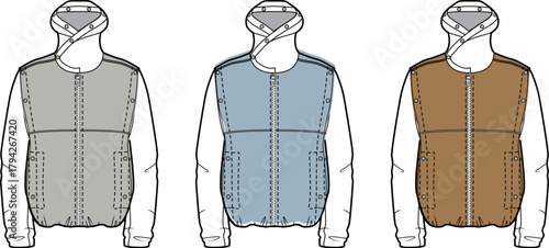 Stylish Vest Designs in Various Colors, Perfect for Fashion and Apparel Projects
