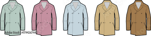 Stylish Coat Collection A Variety of Colors for Fashionable Outerwear Designs and Apparel