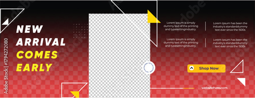 New arrival comes early fashion advertisement