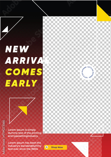 Stylish man in new arrival fashion announcement