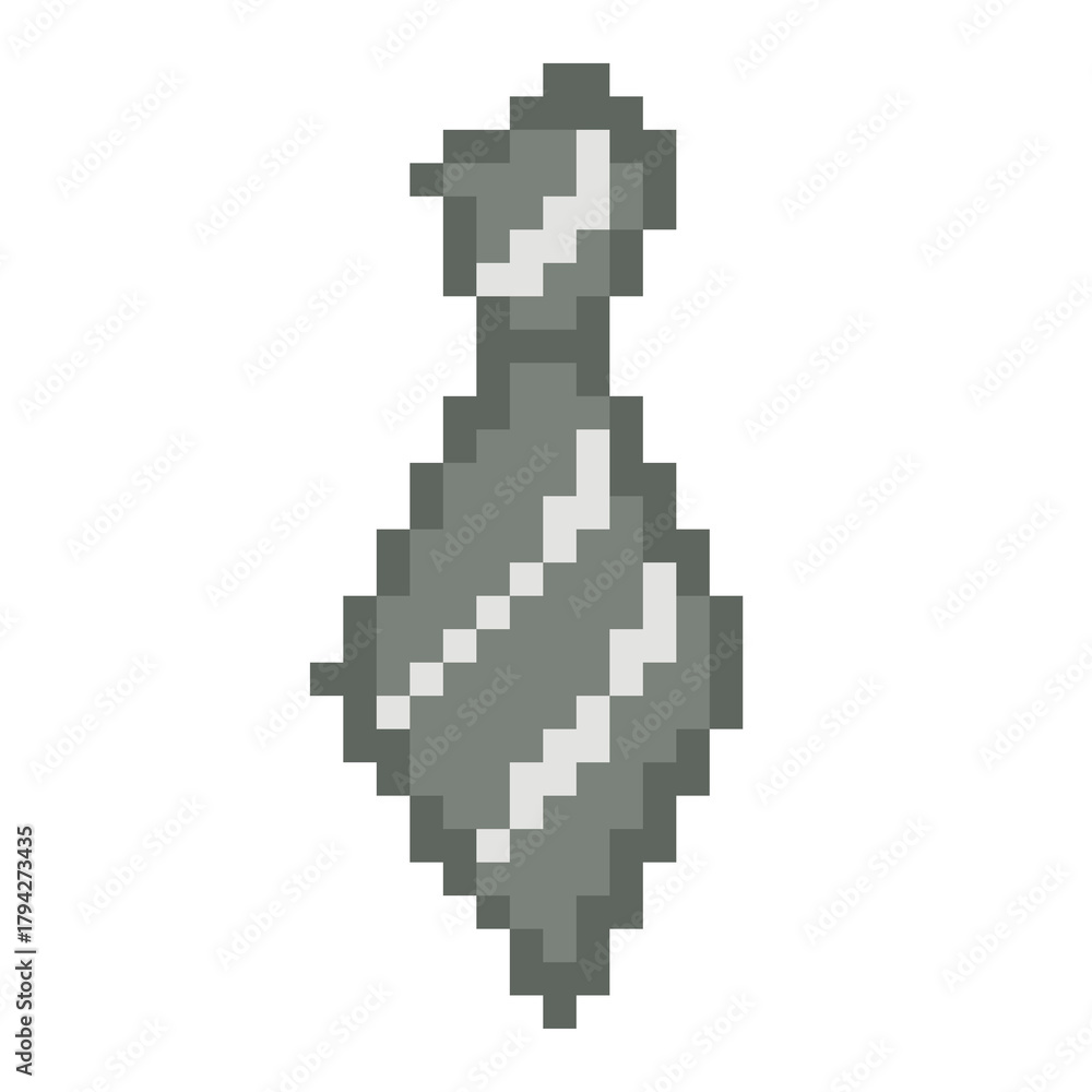 Obraz premium Striped Necktie or Tie Pixel Art Icon for Formalwear