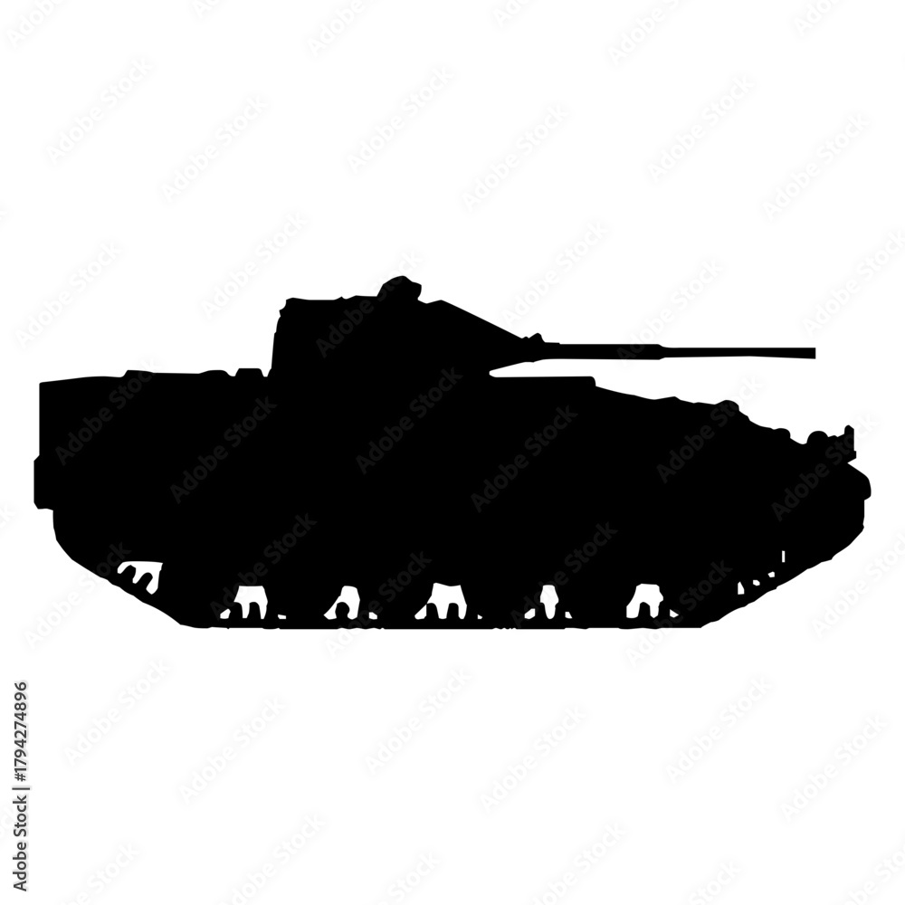 Naklejka premium Military Tank Silhouette
