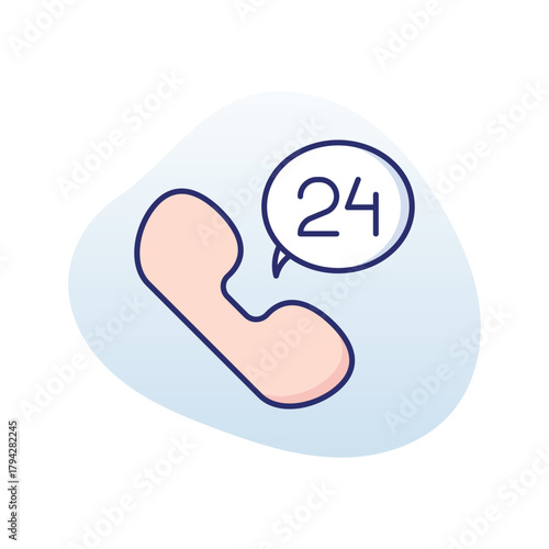 24 Hours vector icon