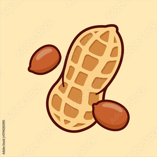 Delicious Peanut Trio: A simple yet enticing depiction of peanuts. The focus is on the nut itself and the potential for a satisfying treat.