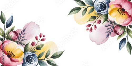 easter eggs with flowers