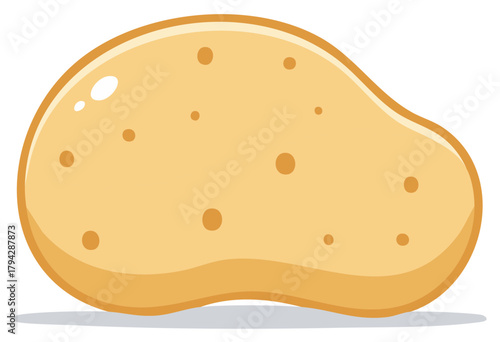 Simple vector illustration of a whole raw potato vegetable