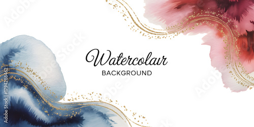 Watercolor invitation background with elegant color washes suitable for event designs 