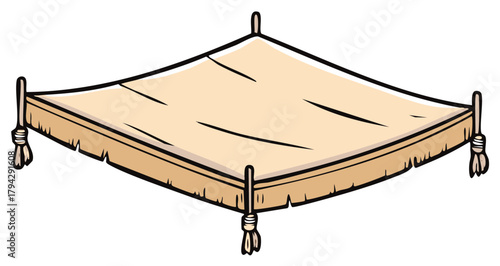 Flying carpet illustration for fantasy stories and magical transportation
