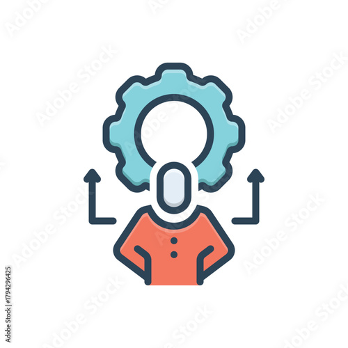 Color illustration icon for unified approach