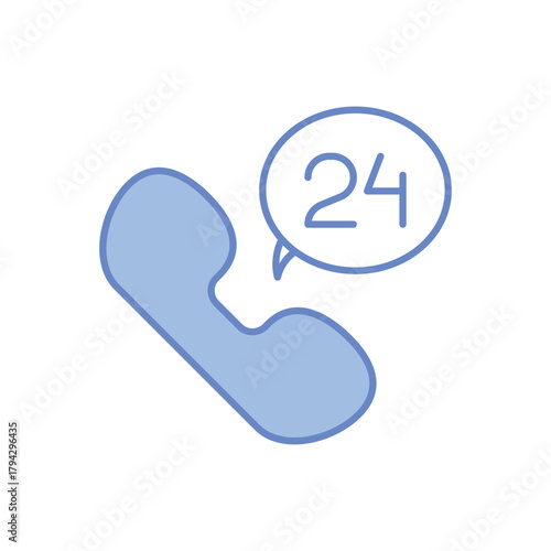 24 Hours vector icon