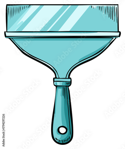 Hand Drawn Style Cleaning Squeegee Tool for Glass and Smooth Surface Washing