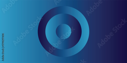Abstract background with concentric blue circles creating a 3D ripple effect on a dark gradient.