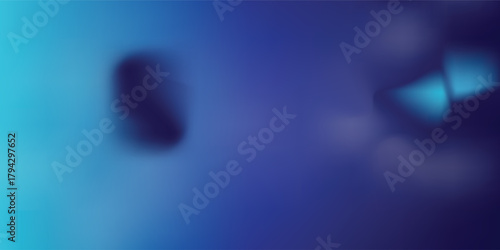 Abstract futuristic background with glowing cyan light flares and soft focus on a deep blue gradient.