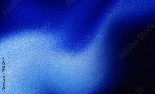 Blue black gradient abstract background, grainy noise texture blue background, wide banner backdrop poster header design