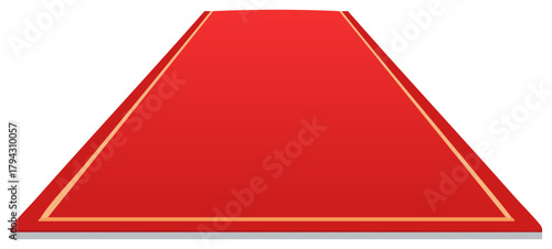 Luxury red carpet with gold border rolled out for a premiere or VIP event