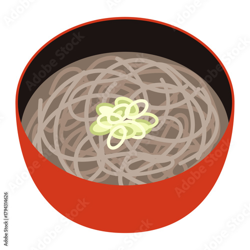 かけ蕎麦のイラスト