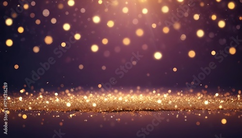 Purple background with gold glitter