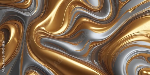 Gold and silver swirl pattern
