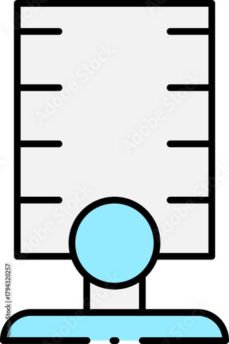 Laboratory Beaker Icon Medical Science and Liquid Measurement