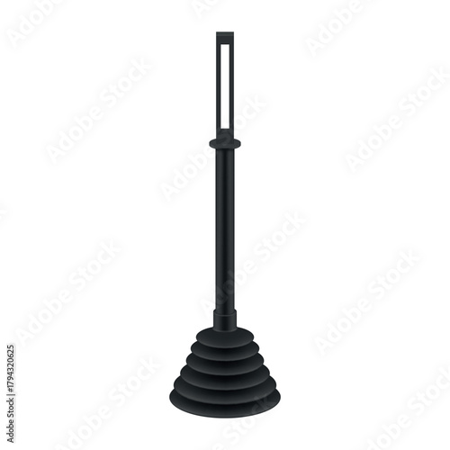 Plumber s drain cleaner tool in vector style designed for effective unclogging tasks at home or commercial locations