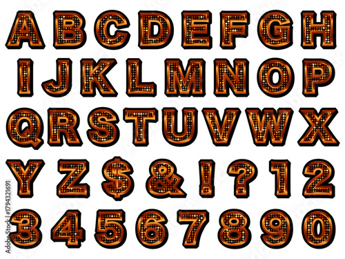 ミラータイル3、文字フチ影、9オレンジ