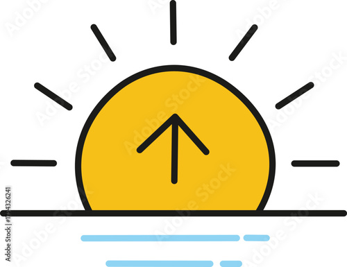 Sunrise sunset icon, Sunrise and sunset icon