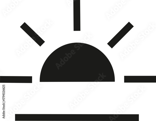 Sunrise sunset icon, Sunrise and sunset icon, black and white