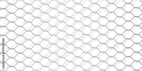 Curved net pattern. Seamless design for sportswear or equipment like soccer goals, volleyball nets, basketball hoops, hockey nets, and athletic gear