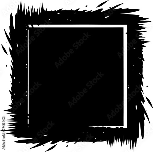 abstract grunge frame with ink and splatter texture