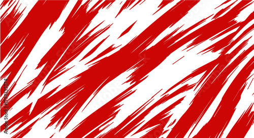 Fierce Crimson Streaks on White — Abstract Energy in Motion