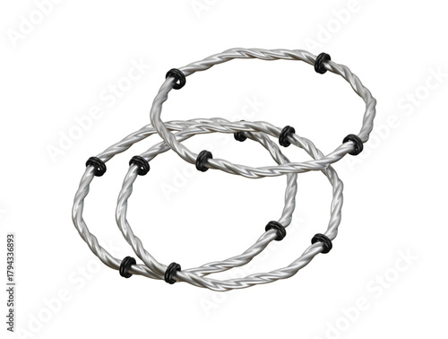 barbed wire icon 3d illustration render
