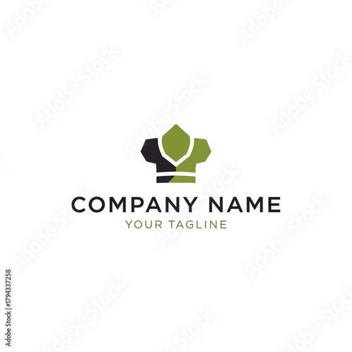 Chef hat logo design for restaurant or culinary business branding.
