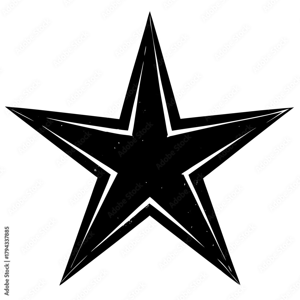 Obraz premium black and white star