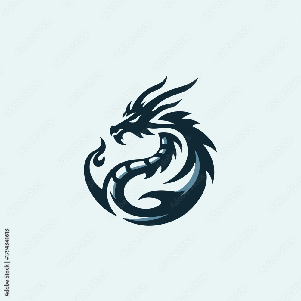 Obraz premium Legendary Dragon Logo