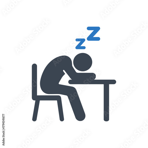 Sleeping at Work Icon