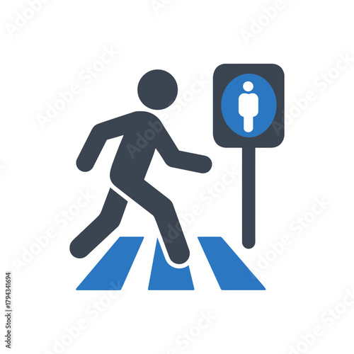 Jaywalking Habit Icon