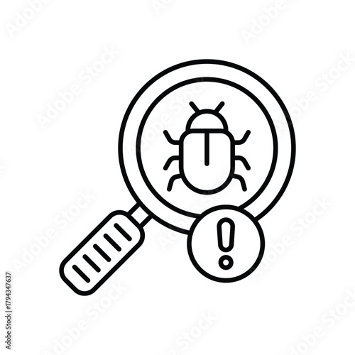 Bug Analysis vector icon