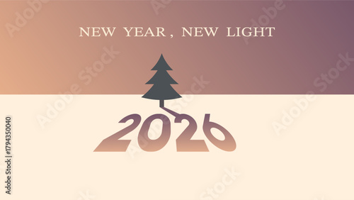 New Year 2026 Tree Shadow Concept Design