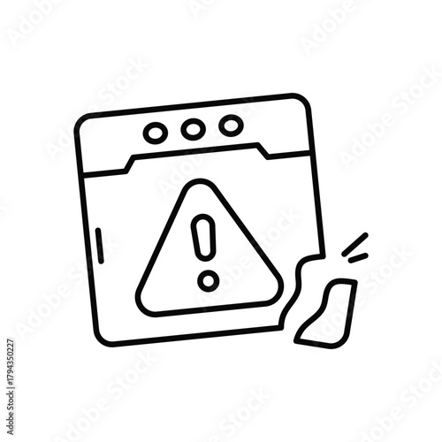 Website Alert vector icon