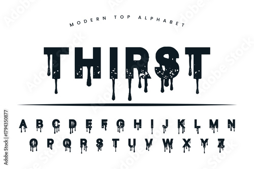 Blood Thirst stylish Font and Alphabet abcd font vector design