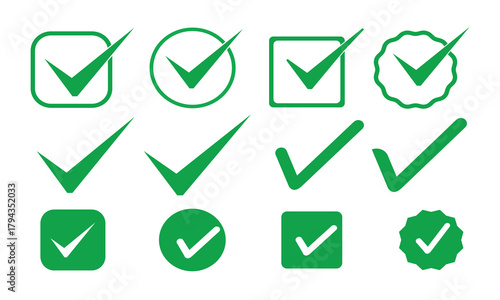 Free Download Green checkmark icon collection for approval, success, completion - GFXLoad
