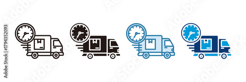 Fast Delivery Icon Set Multiple Style Collection