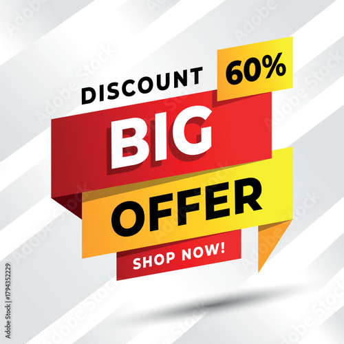 Dynamic Big Offer Discount Tag for Online Marketing
