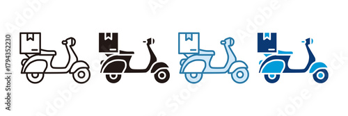 Parcel Delivery Icon Set Multiple Style Collection