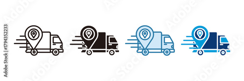 Fleet Management Icon Set Multiple Style Collection